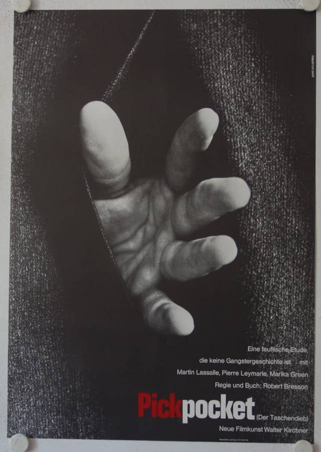 Pickpocket original release german movie poster